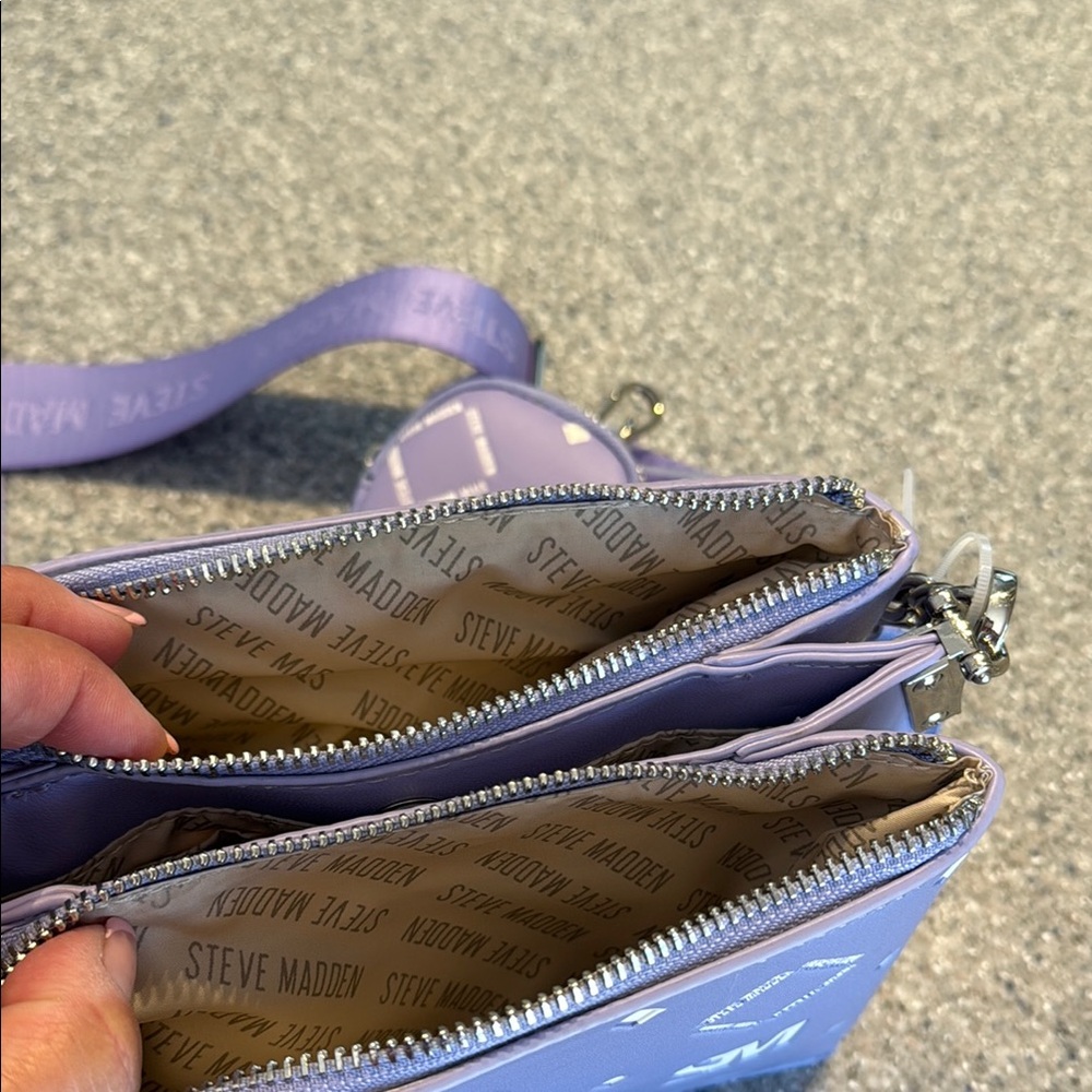 Steve Madden Lavender Crossbody Bag with Pouch - Picture 7 of 10